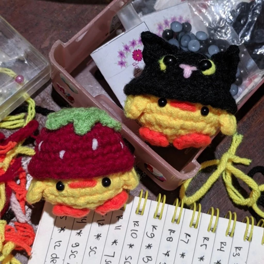 duck with hat crochet | gantungan kunci | keychain | duck