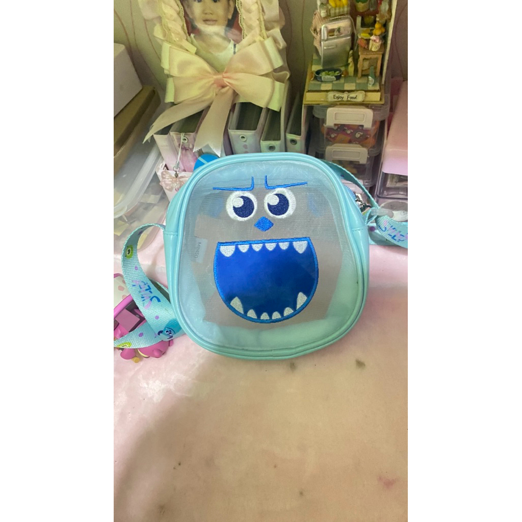 Tas Selempang Miniso Lucu Disney Original Biru Gemes Preloved