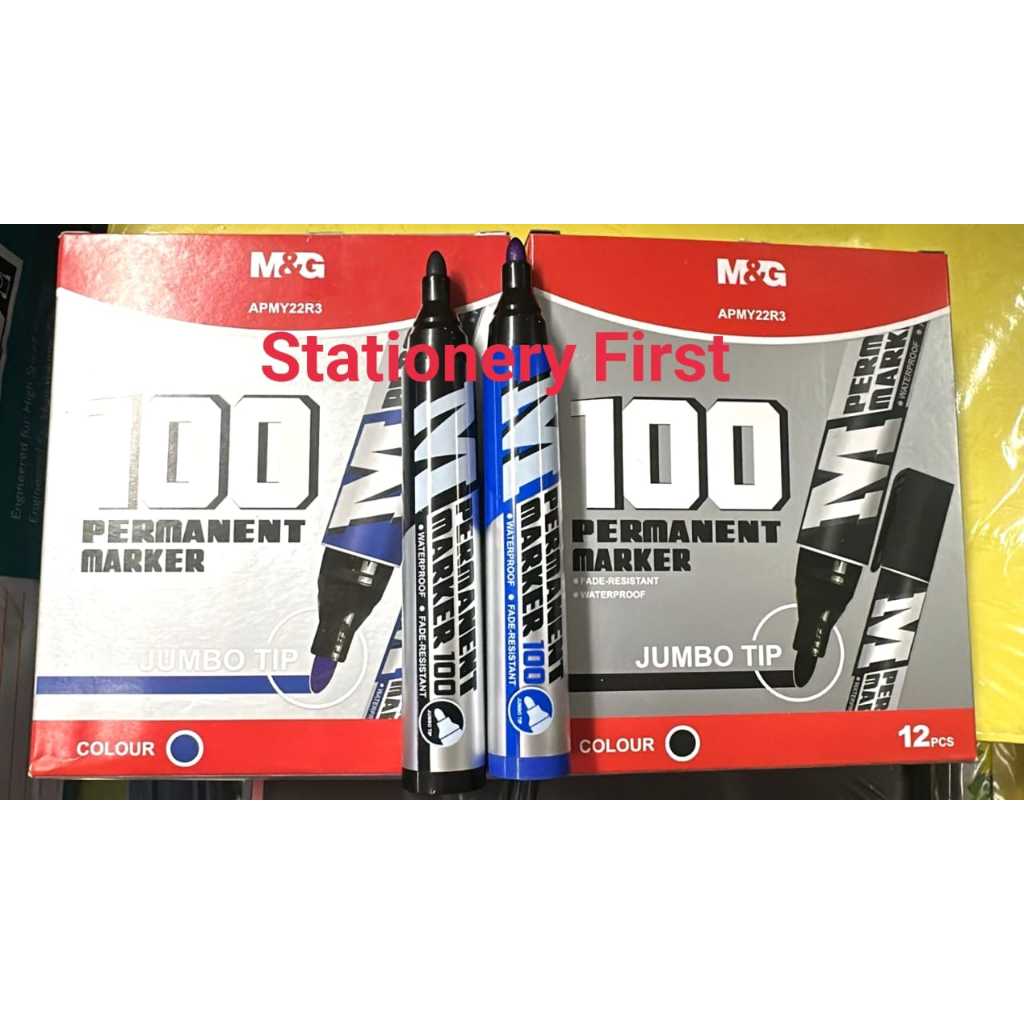 

M&G Spidol Permanen / Permanent Marker Waterproof / Tahan Air Fast Dry per Lusin