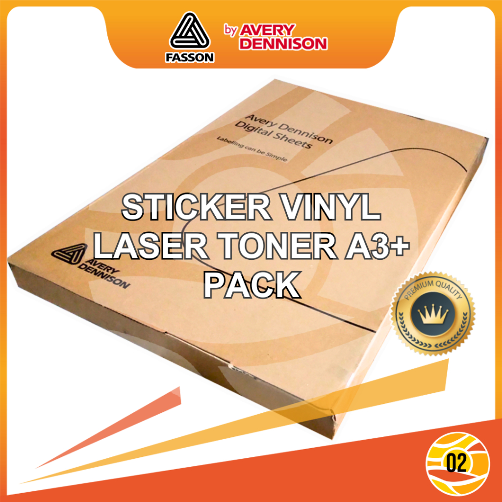 

FASSON Avery USA Sticker Vinyl Laser Digital Print A3+ Stiker Anti Air Tidak Mudah Sobek - Pack