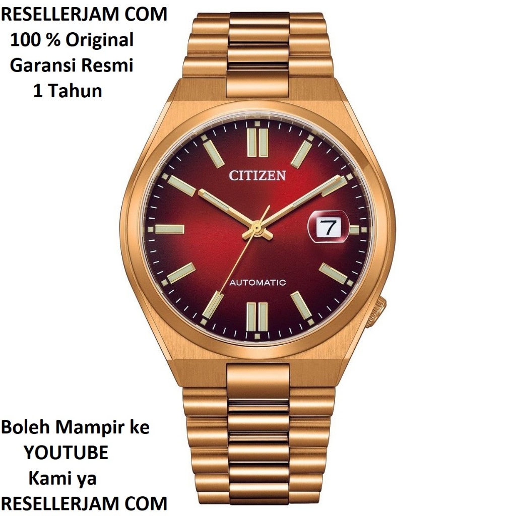 Jam Tangan Citizen NJ0153-82X Tsuyosa Mechanical Gold Red Original Garansi Resmi