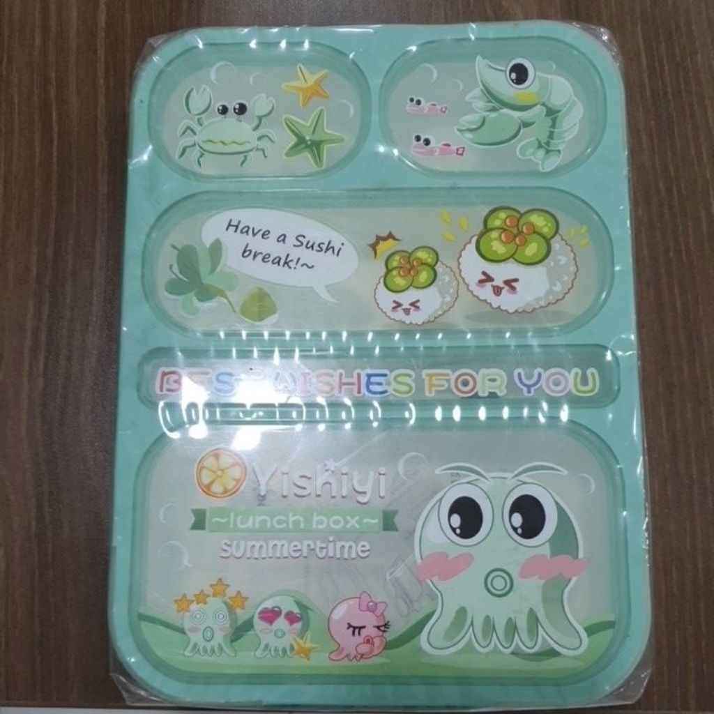 YOOYEE LUNCH BOX KOTAK MAKAN ANTI BOCOR 5 SEKAT BPA FREE #590 IJO