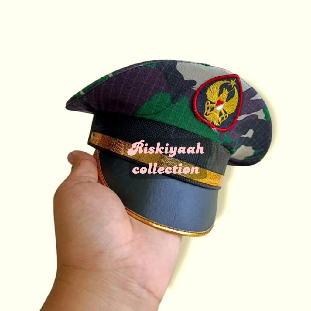 TOPI TNI ANAK/ TOPI KOSTUM TNI ANAK CEWEK & COWOK / TOPI SAJA