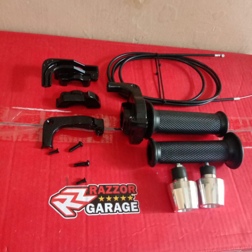 GAS SPONTAN YZ JUPITER VEGA MX VIXION KOMPLIT HANDGRIP DAN BANDUL