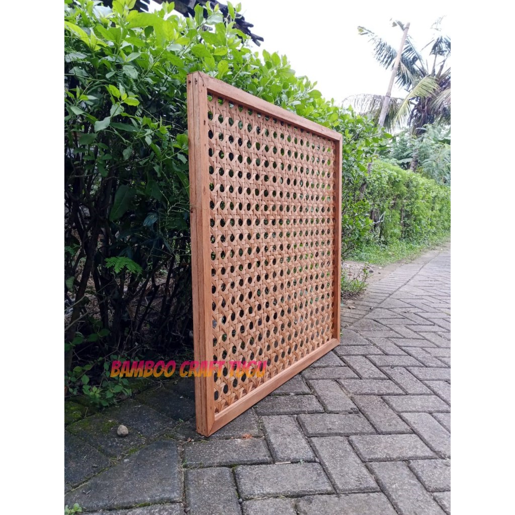 Anyaman Bambu Alami Hexagon Plafon dan Dekorasi