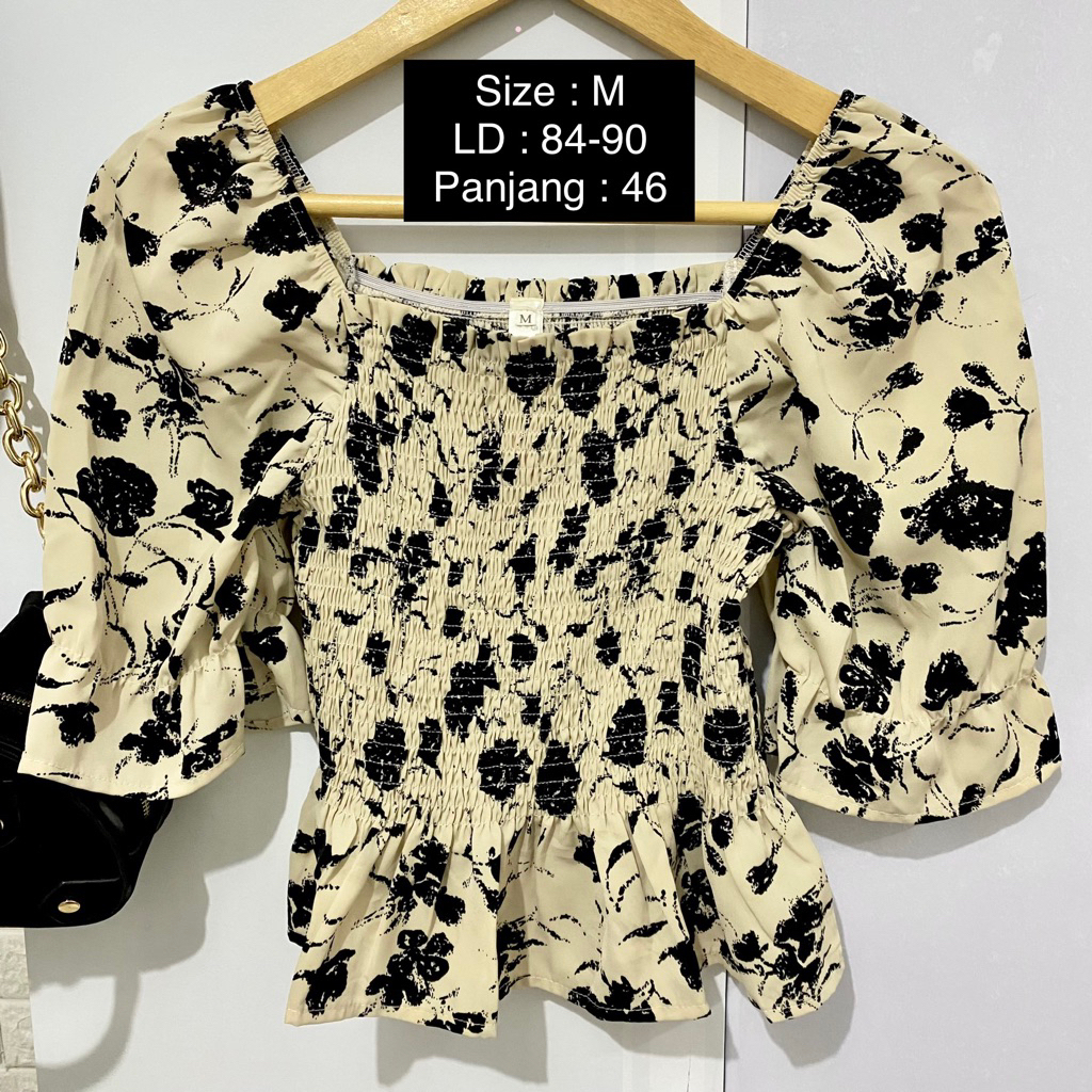 Baju Atasan Wanita Blouse Kemeja Knit Kaos Crop Top Panjang Pendek Pre love Tank top Crop Top