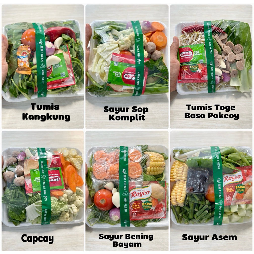 

PAKET SAYUR POTONG SIAP MASAK SEGAR PACKING PRAKTIS/INSTANT