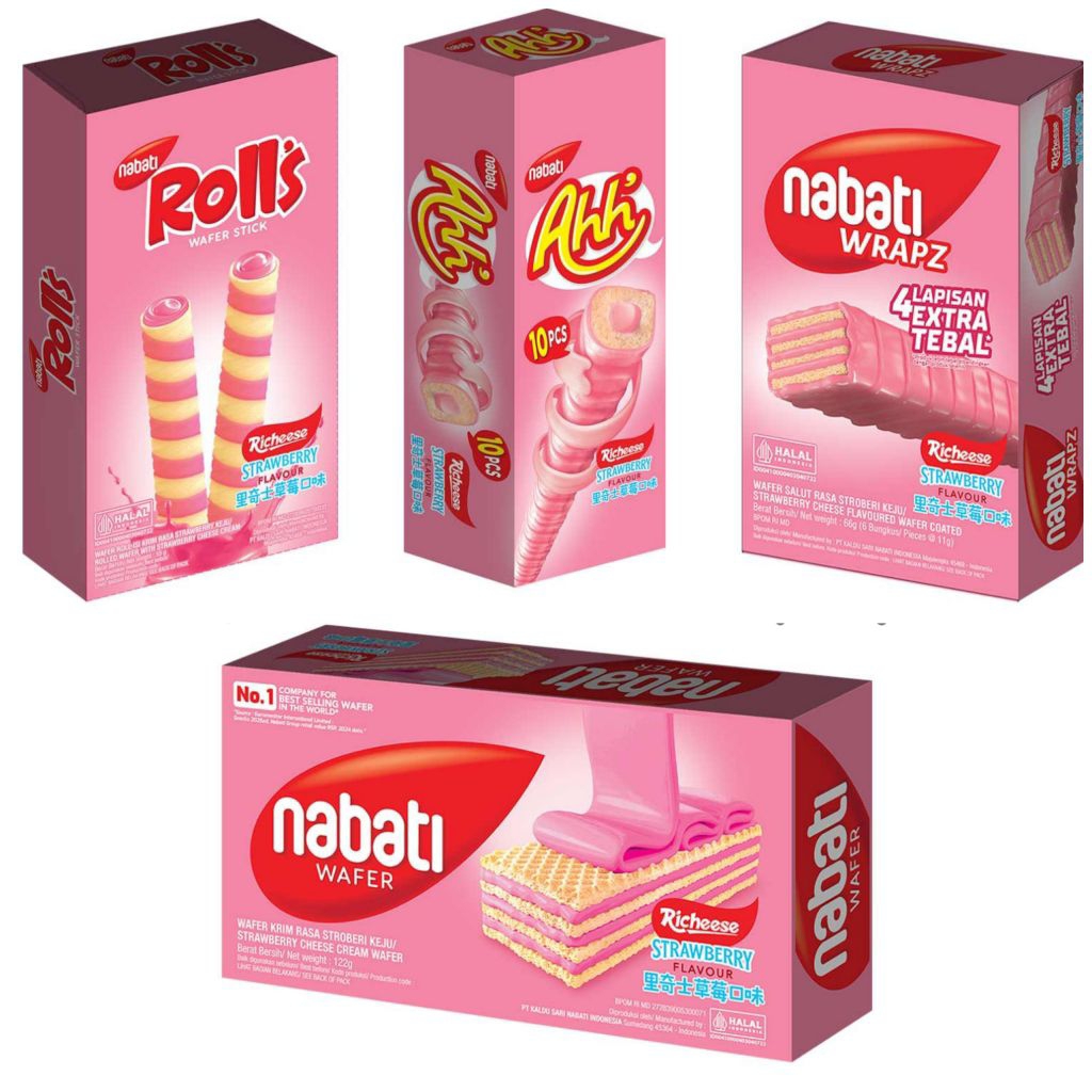 

(limited edition) nabati edisi korean strawberry wafer richeese