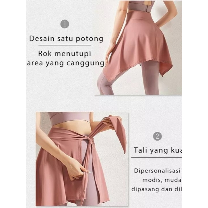 Rok Wanita Penutup Pinggul Untuk Legging - Booty Cover Sporty Skirt Termurah Di Shopee Promo