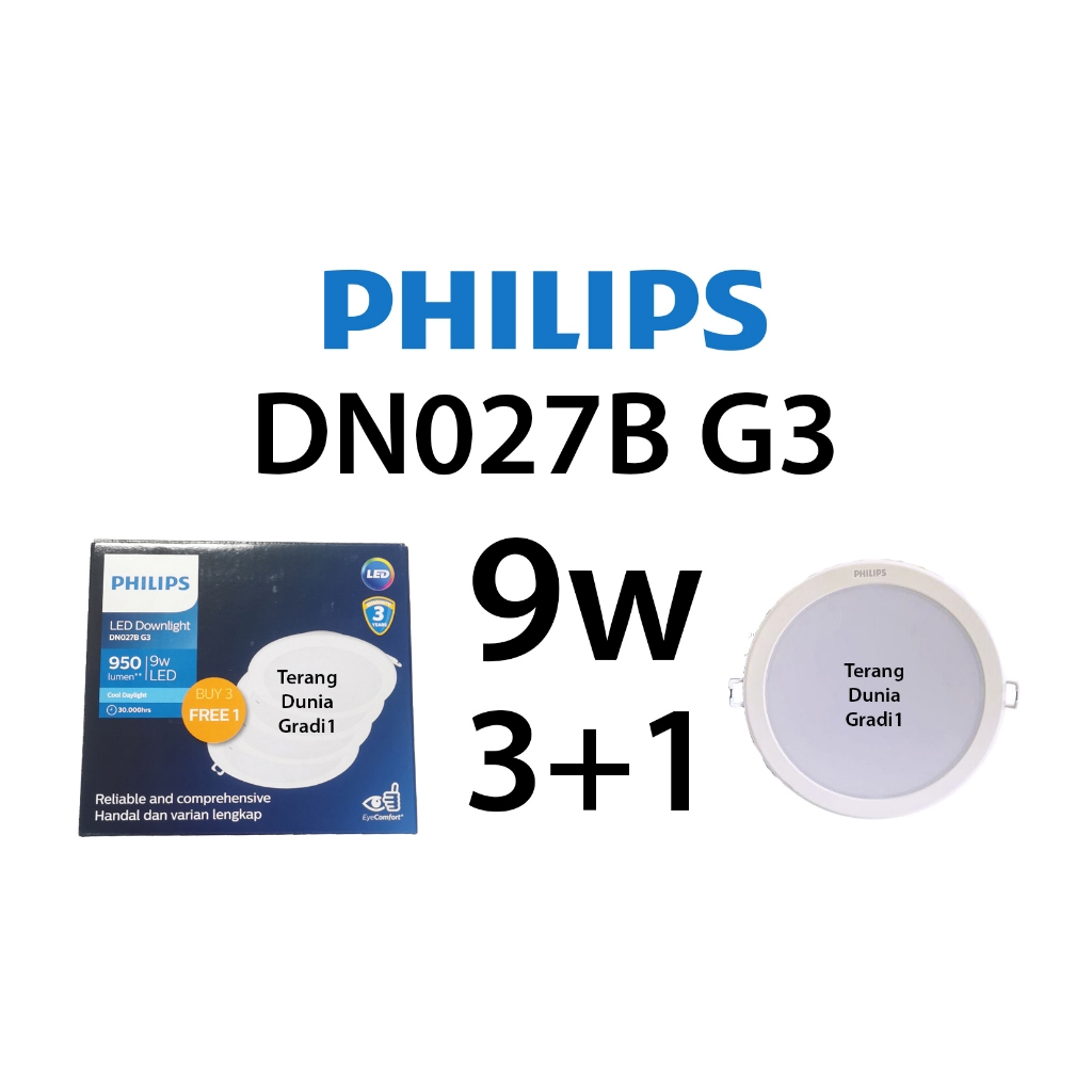 Philips Downlight DN027b G3 9w Downlight Philips DN027b 9w Downlight Philips 9w DN027b G3 Downlight 