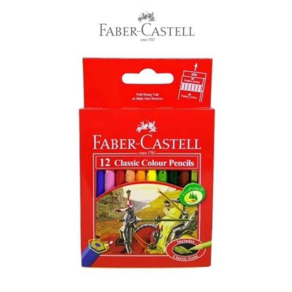 

Faber-Castell Pensil Warna Classic Colour Pencils set 12 ukuran pendek