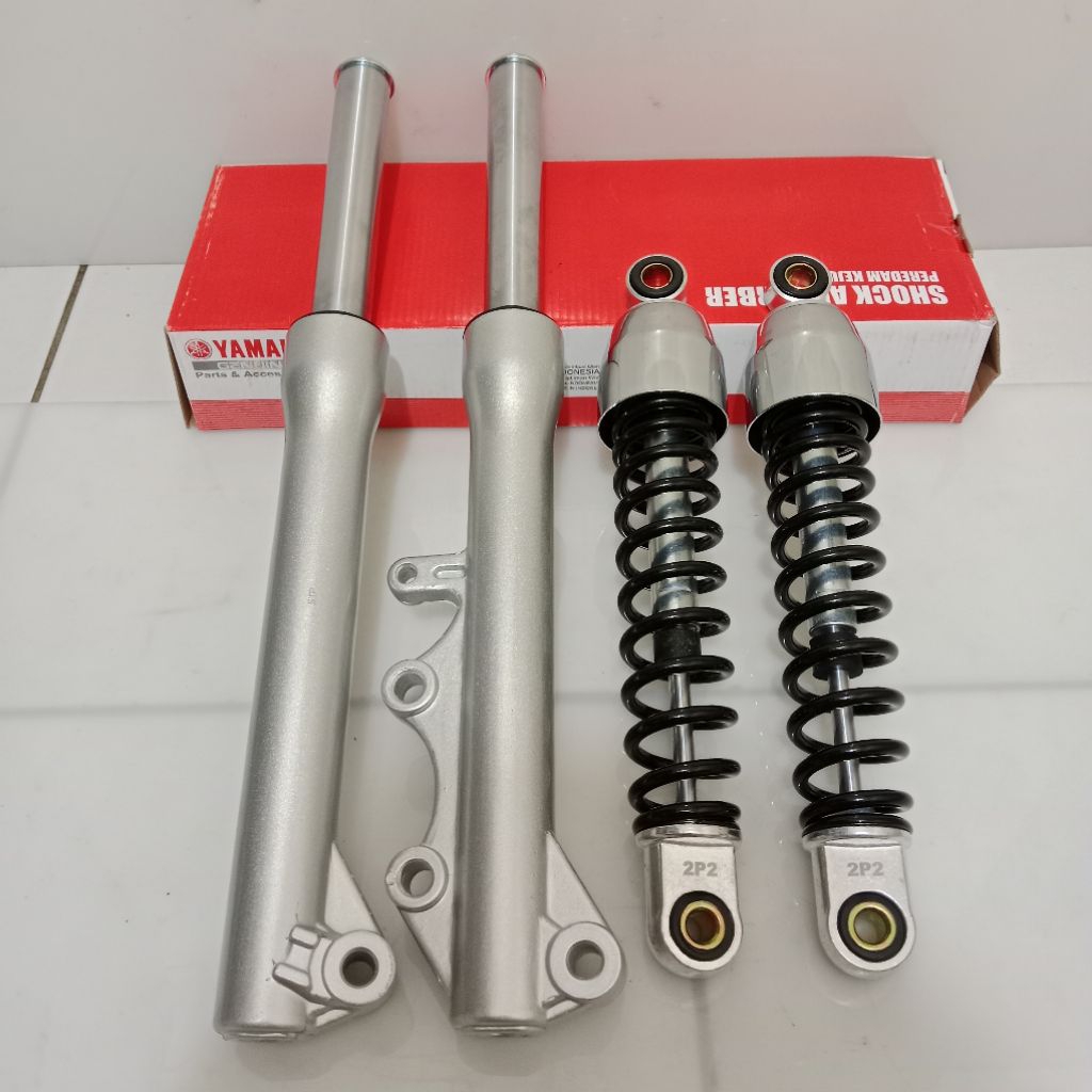 AS SHOCK DEPAN DAN BELAKANG YAMAHA JUPITER Z BURHAN JUPITER Z VEGA R LAMA SEPASANG ORI SESUAI GAMBAR