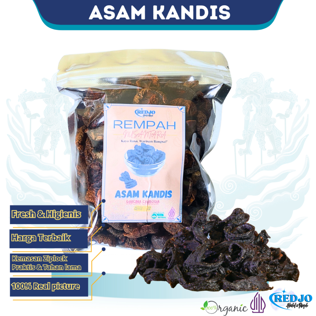 

100gr Asam Kandis Kering Dried Garcinia / Asam Gandis Rempah JSR 100% PREMIUM QUALITY