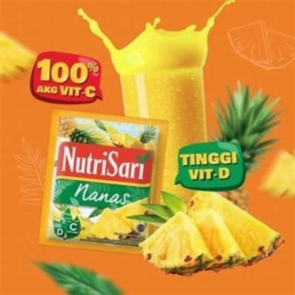 

Nutrisari Nanas Polos 13g 1dus isi 160pcs