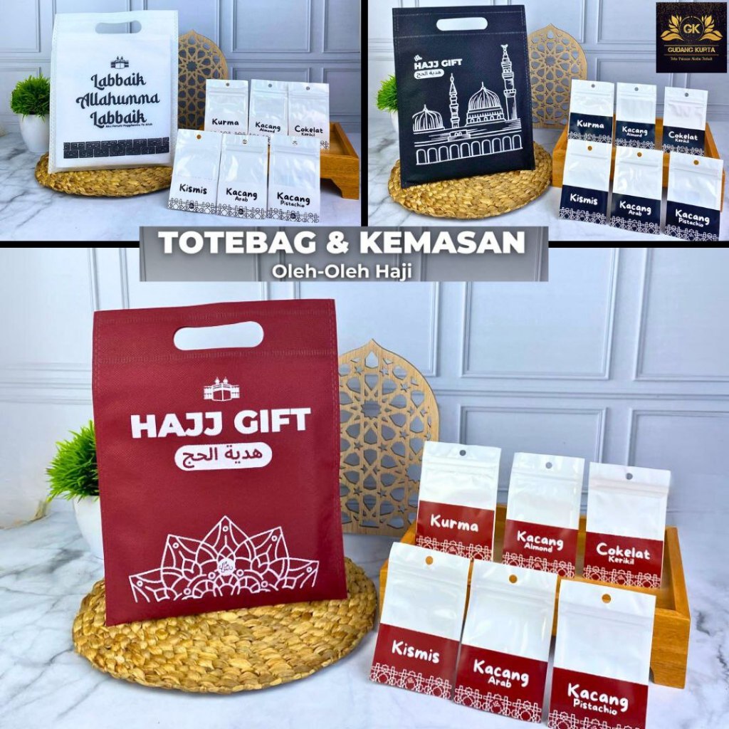 

Kemasan Totebag Oleh-Oleh Umroh & Haji Tas Hadiah Bingkisan Oleh-Oleh Umroh Oleh-Oleh Haji