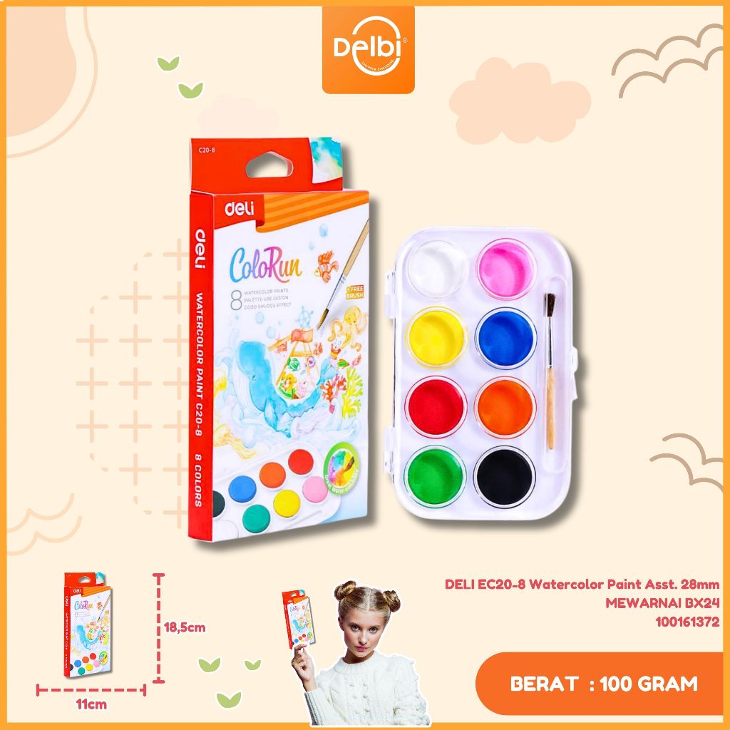 

DELI EC20-8 Watercolor Paint Asst. 28mm MEWARNAI DELI EC20-8 Watercolor Paint Asst. 28mm MEWARNAI