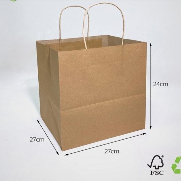 

PAPERBAG COKLAT CAKE BOX 27X27X24 5 PC BB