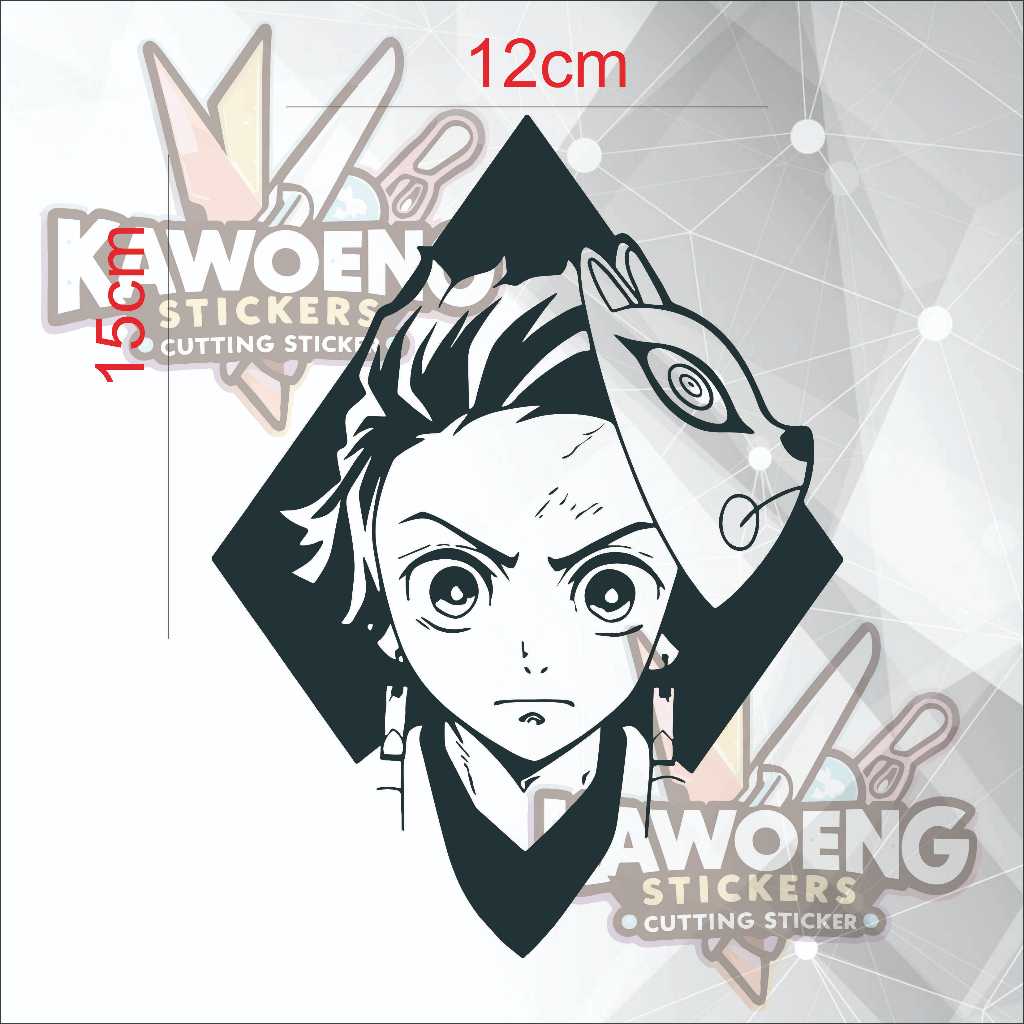 

Stiker Cutting Tanjiro Kamado Demon Slayer Reflective – 15x10cm Bisa Custom Ukururan