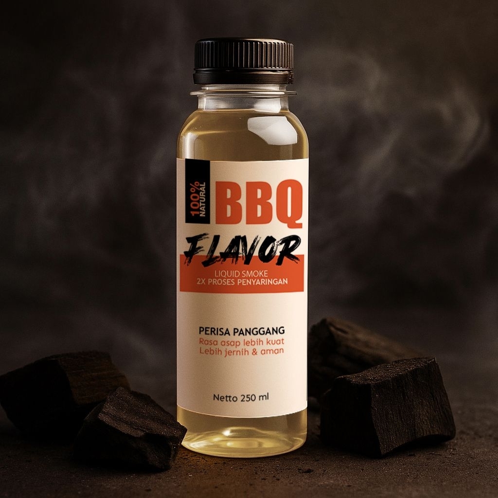 

Liquid Smoke 250ml – Perisa BBQ Asap Cair Alami | SMOKA Food Grade 2X Destilasi