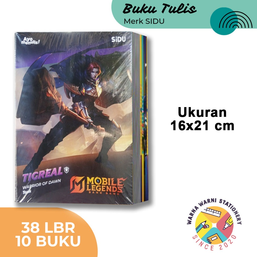 

Buku Tulis Sidu 38 Lembar | 10 Buku | Edisi Karakter Mobile Legend