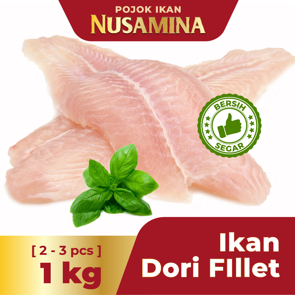 

Ikan Dory/Dori Fillet BL (Standard Resto) Segar Frozen [2-3 pcs] / 1kg