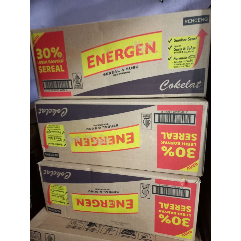 

Energen vanila cokelat kacang hijau jahe