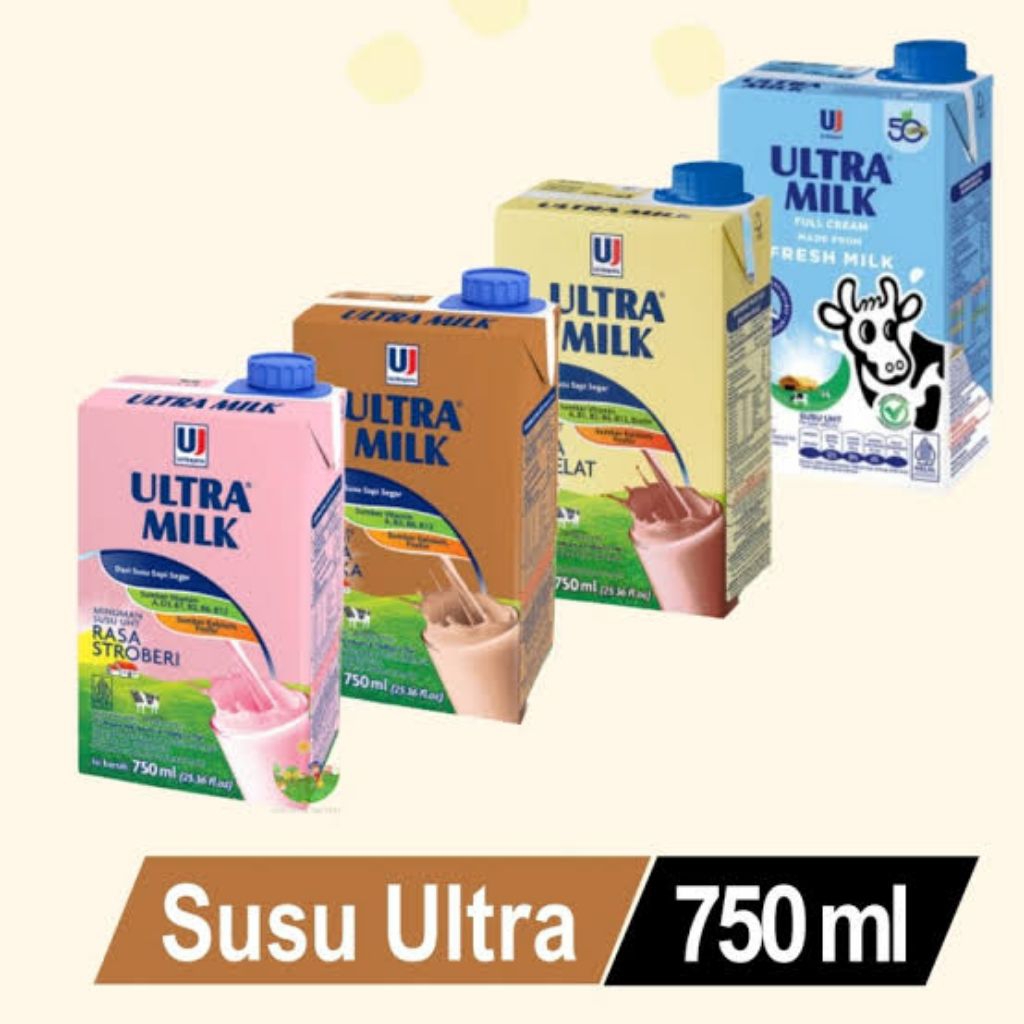 

Ultra Milk 750ml Susu UHT All varian rasa