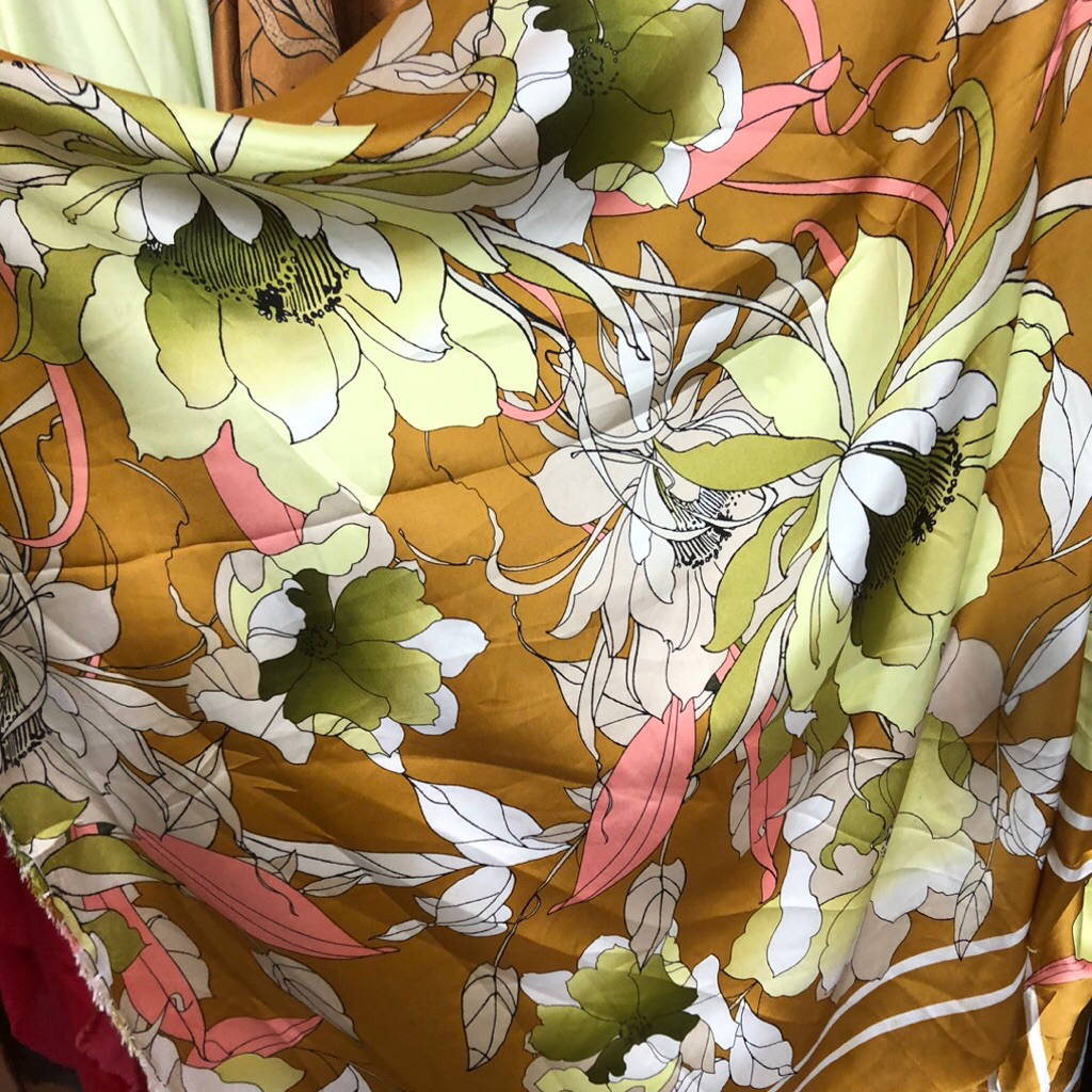 kain armany silk motit bunga - kain silk motif branded - kain silk original pdv