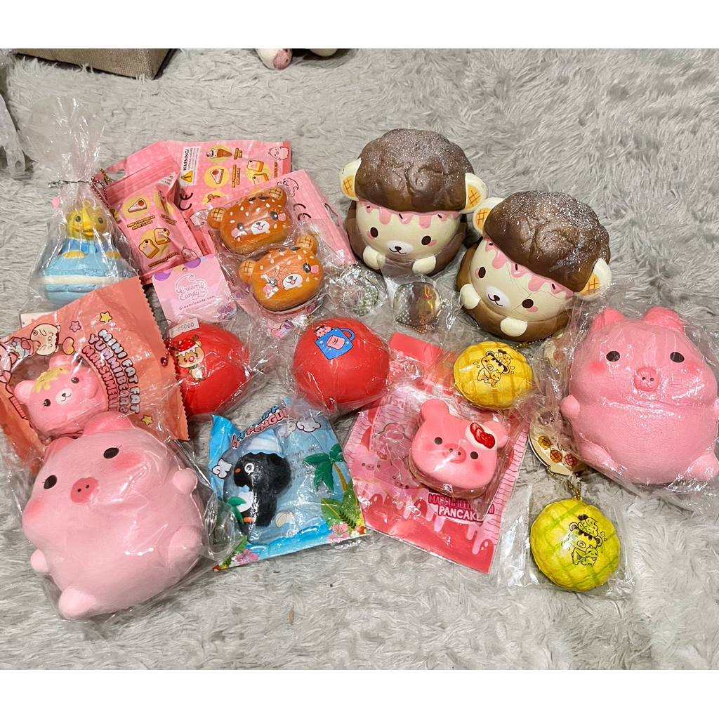 yummiibear mascot marshmelli jumbo angel flippii creamiicandy burger puff bun rare tag mini licensed