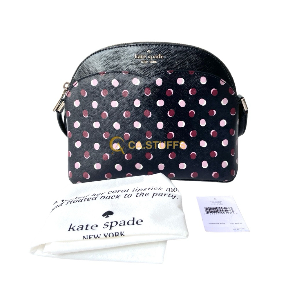 Preloved Kate Spade KS Dome Crossbody Payton Fiesta Dot Blackmulti Ba