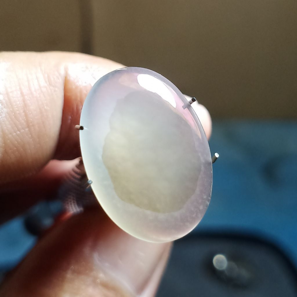 Batu Akik Sulaiman putih bermotif - Bukan Bacan Doko