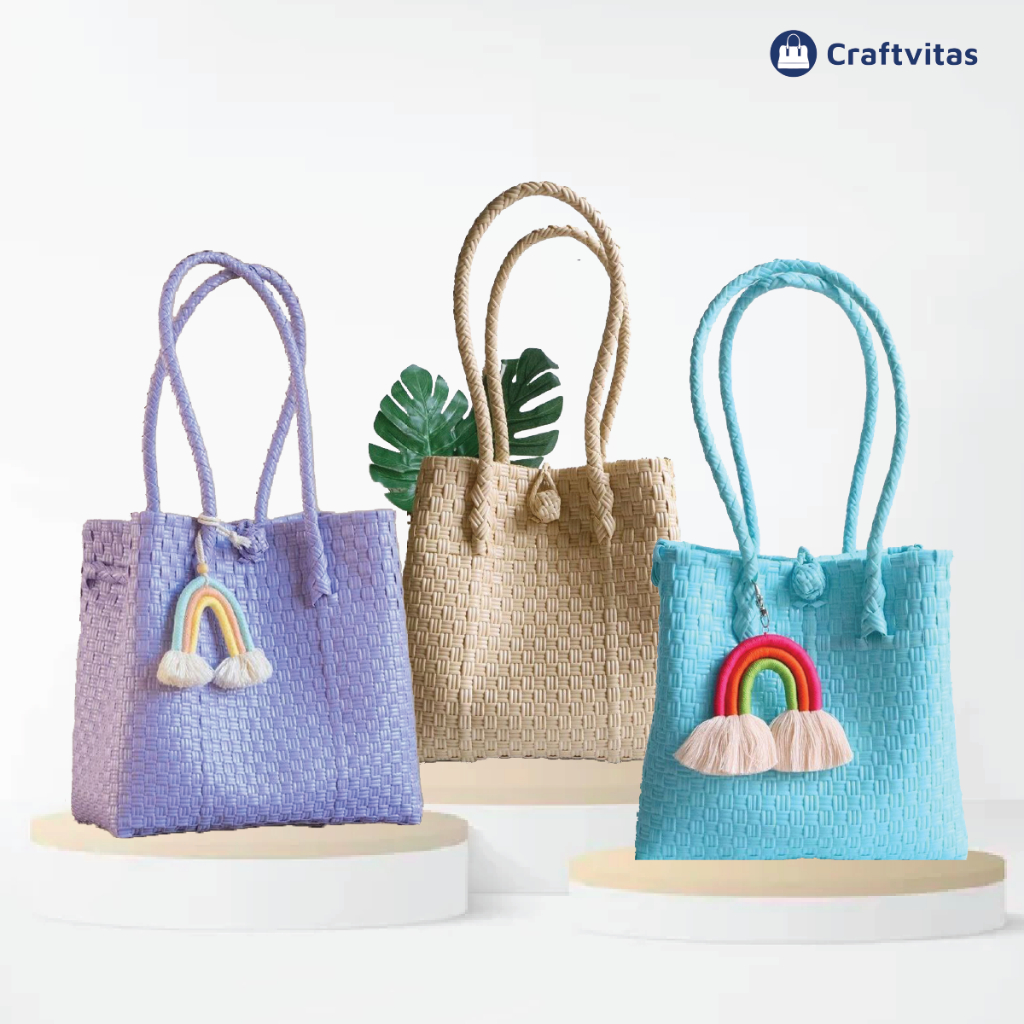 Tas Jinjing Anyaman Rajut Jali Premium Tas Tote Bag Wanita Handmade Woven Bag Tas Hampers Pasar