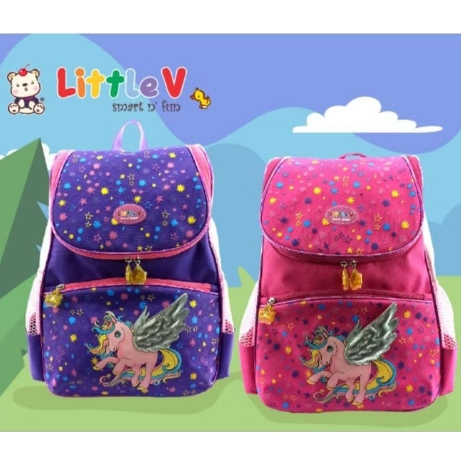 Tas Anak Prempuan Little V | Tas Ransel Sekolah