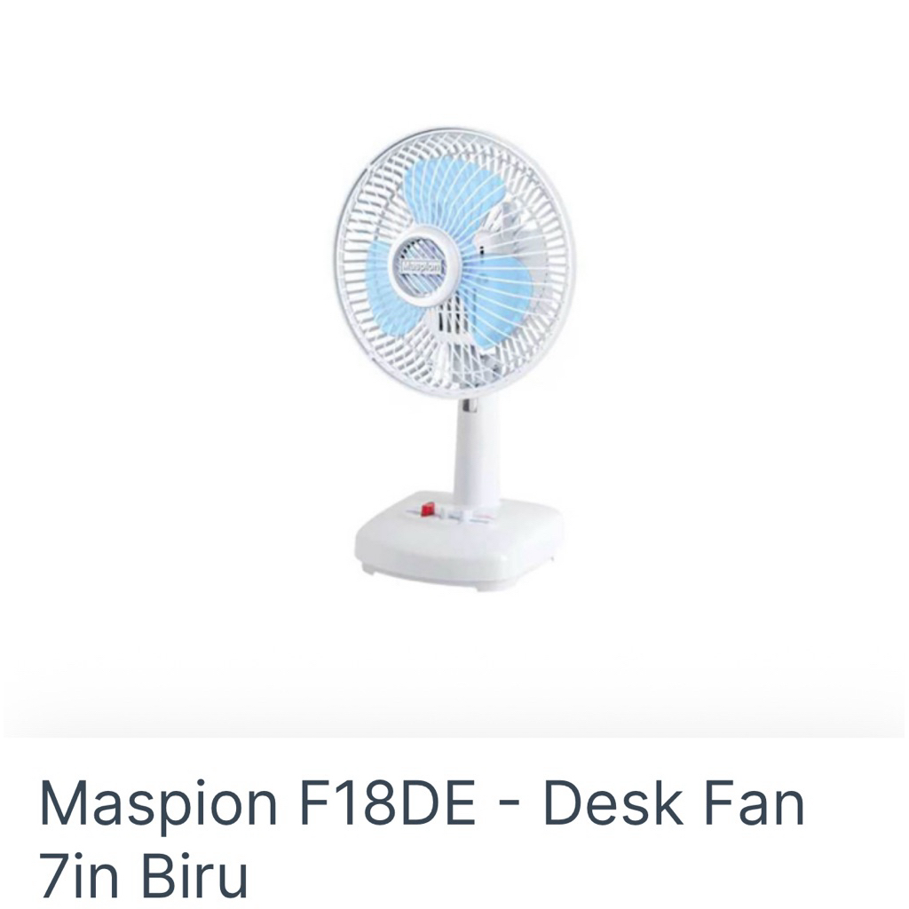 Maspion f18de kipas angin duduk meja 7inch kecil
