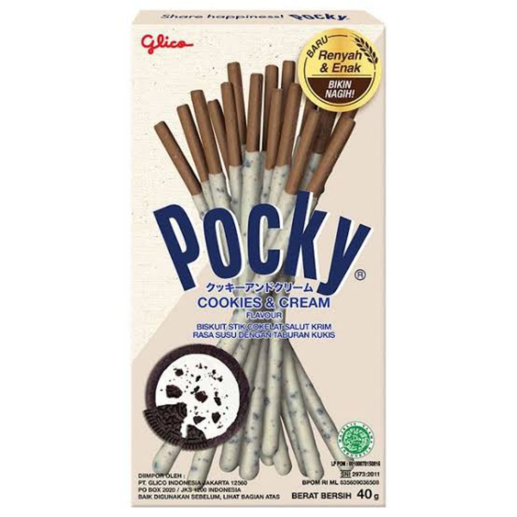 

Pocky Biskuit Stik Cookies & Cream 40 g