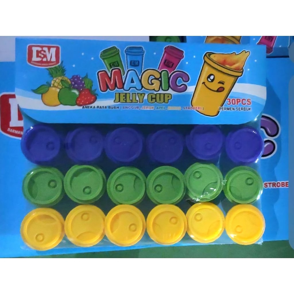 

Permen Cemilan Snack Magic Jelly Cup Mainan Anak Murah (isi 30 pcs)