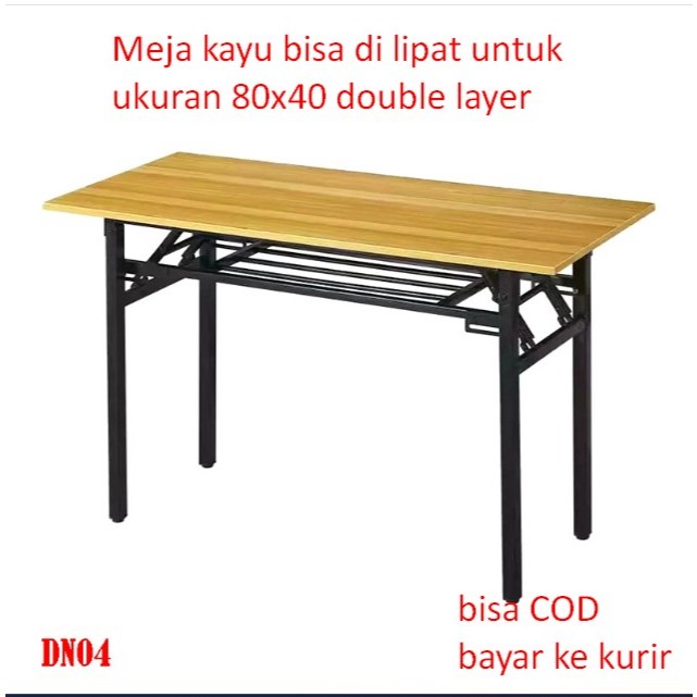 

Meja kayu bisa di lipat untuk ukuran 80x40 double layer