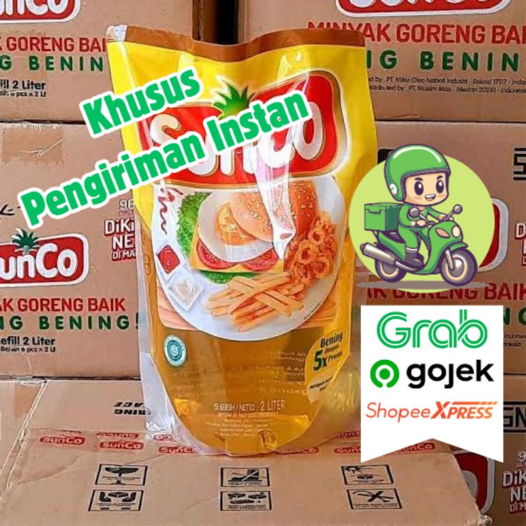 

MINYAK SUNCO 2LT 1 DUS ISI 6PCS KHUSUS INSTAN
