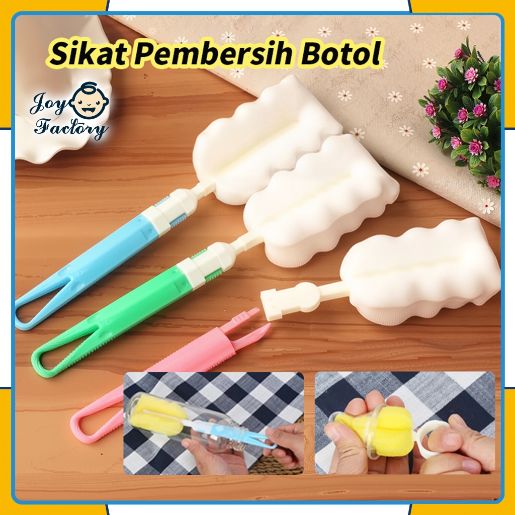 Aynmer 1 Set 3Pcs Sikat botol susu bayi Spons Pembersih  Dot Botol Sikat Pembersih Perlengkapan bayi
