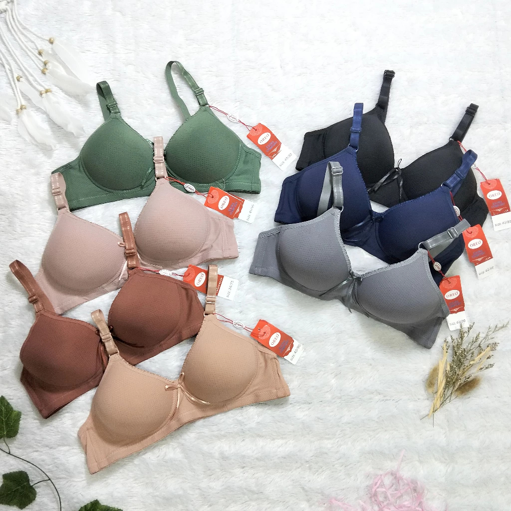 5 Pcs Bra Oreo 2209 Bh Wanita Dewasa Busa Tanpa Kawat Berpori