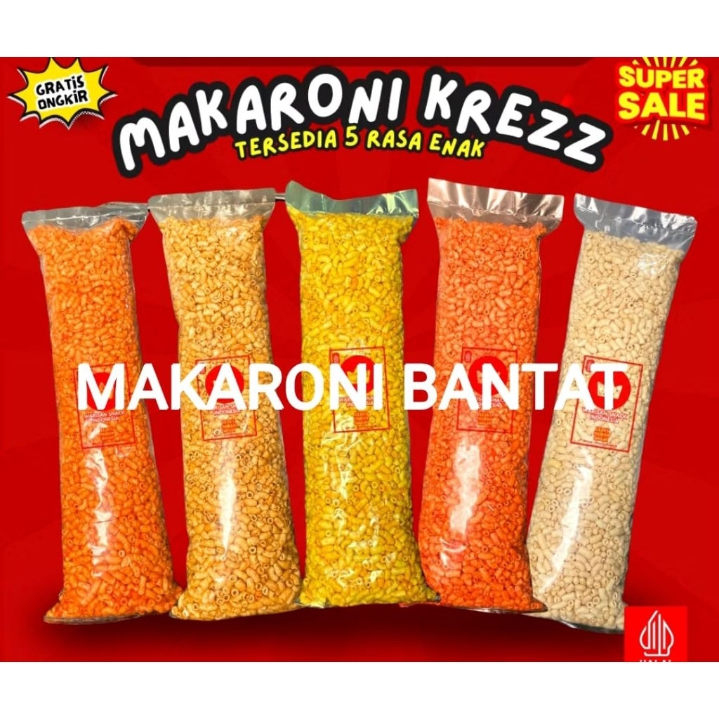 

makaroni pipa bantat kressszz kriukk kemasan 1kg gurih bantat