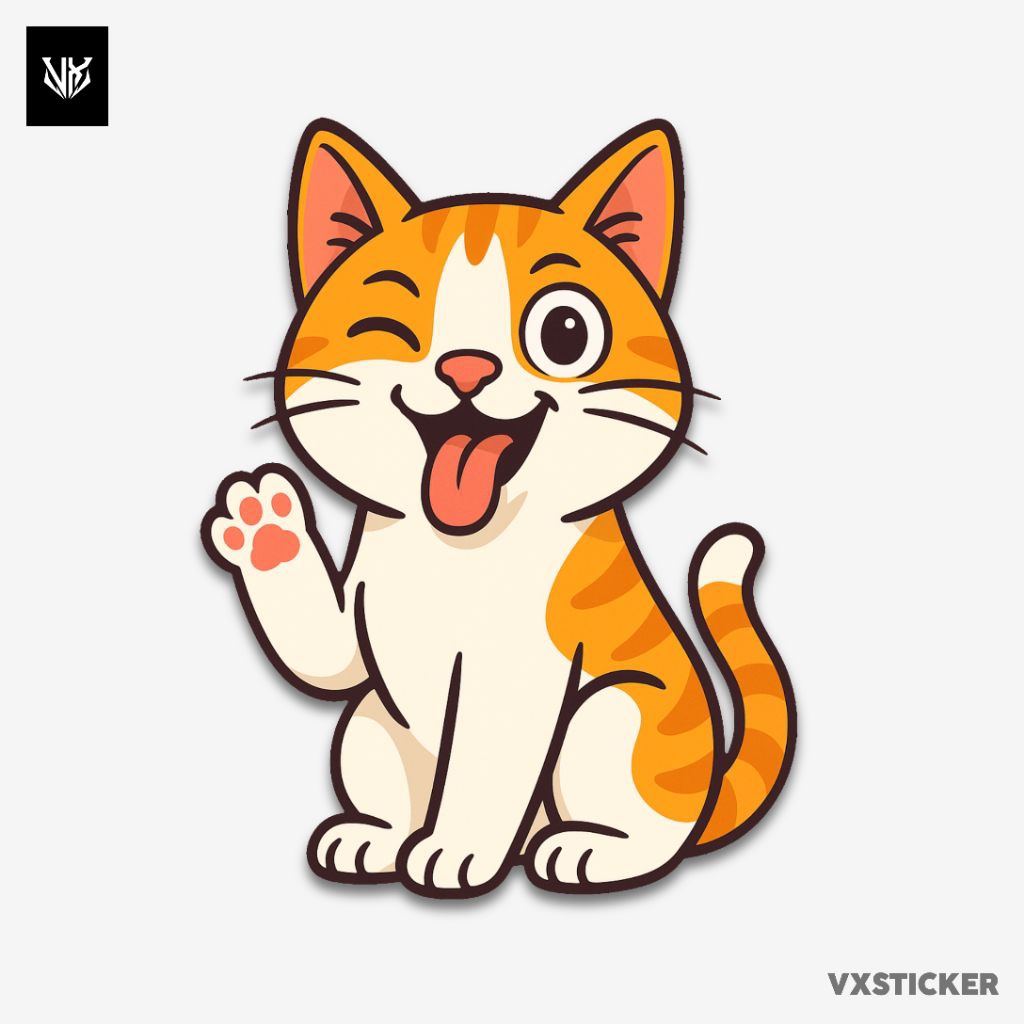

Stiker/Sticker Kucing Lucu #13 VXSTICKER