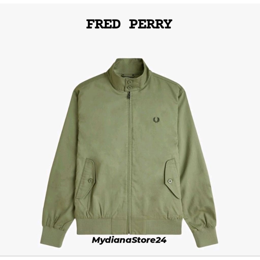 FRED PERRY - FRED PERRY CLASSIC HARRINGTON JACKET - OLIVE MINT