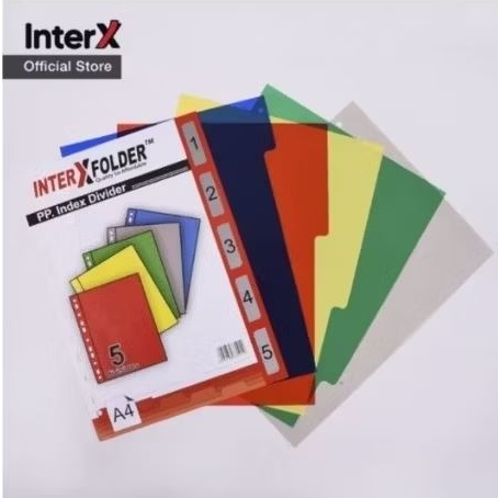 

Index divider A4 InterX 5 tab / pembatas binder ordner