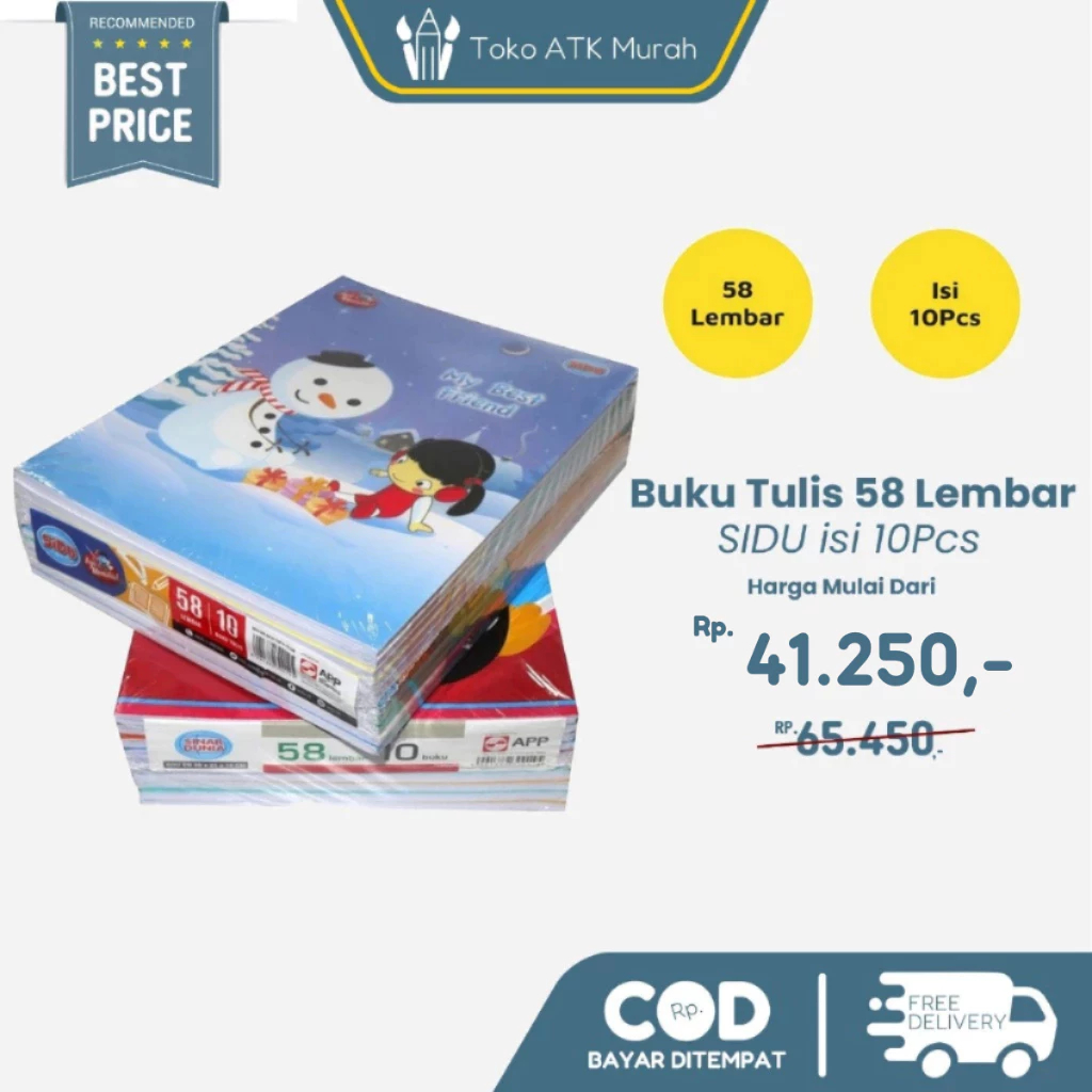 

PROMO!! Buku Tulis SIDU Sinar Dunia 58 Lembar 1 Pak Isi 10 - Buku Sekolah Skola