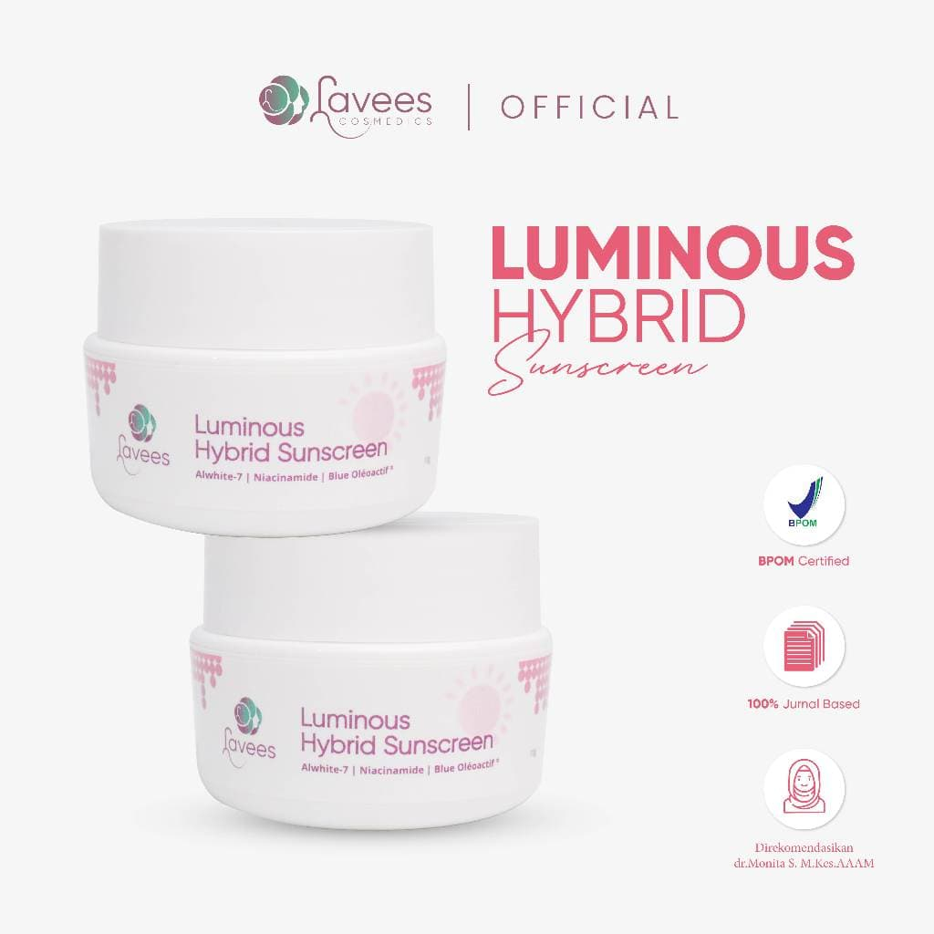 Lavees Cosmedics - Luminous Hybrid Sunscreen SPF 50 [Krim Siang Flek Melasma]