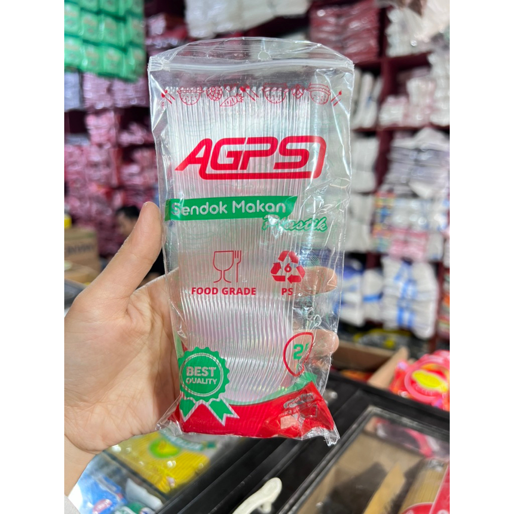 sendok plastik bening / sendok plastik kcs / sendok makan / sendok agps