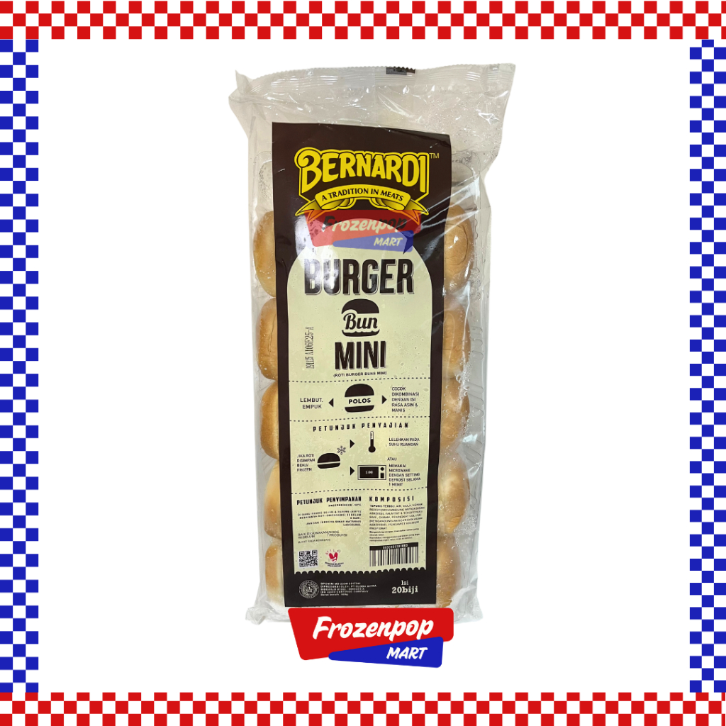 

Bernardi Roti Burger Mini Polos Isi 20 pcs [INSTANT MALANG]