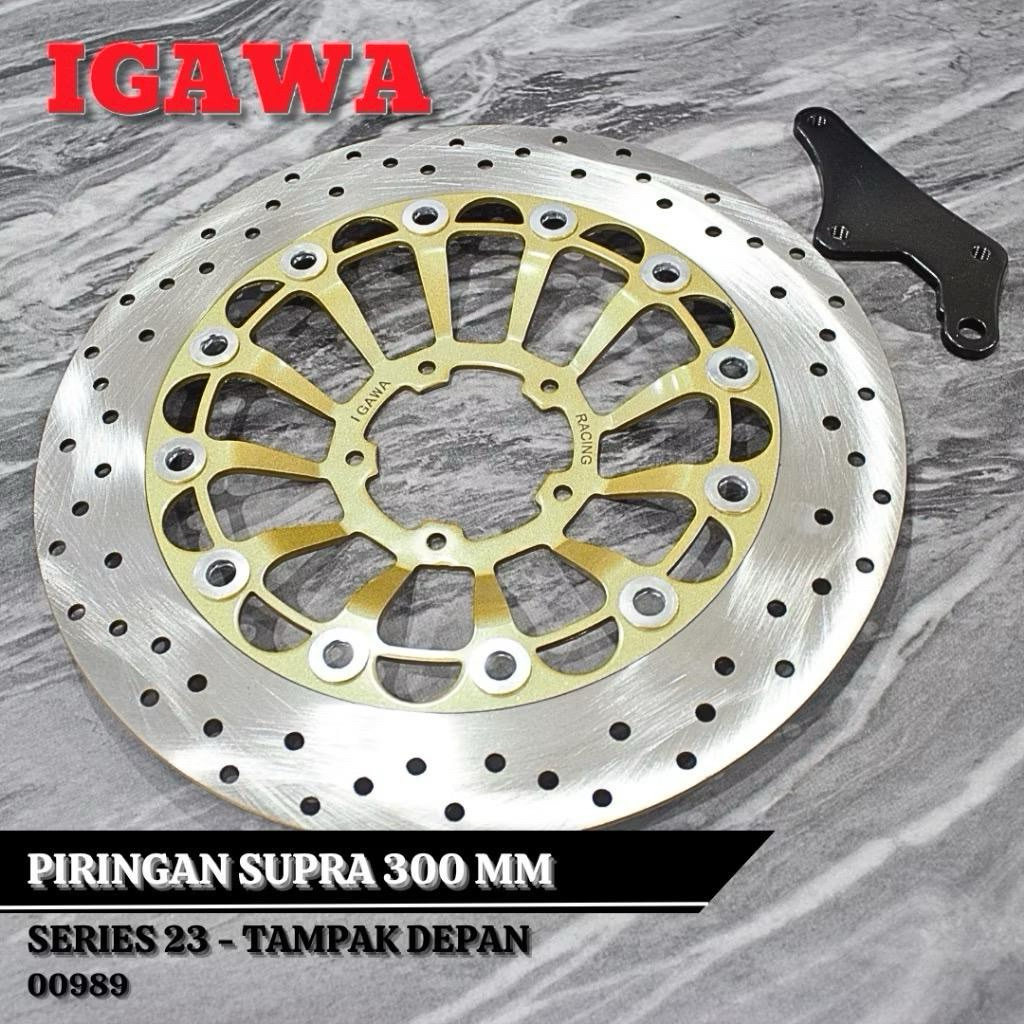 Piringan Supra X Uk 300mm Igawa Disc Cakram Depan SupraX Plus Breket Standar Ukuran 300 Seri 23 Univ