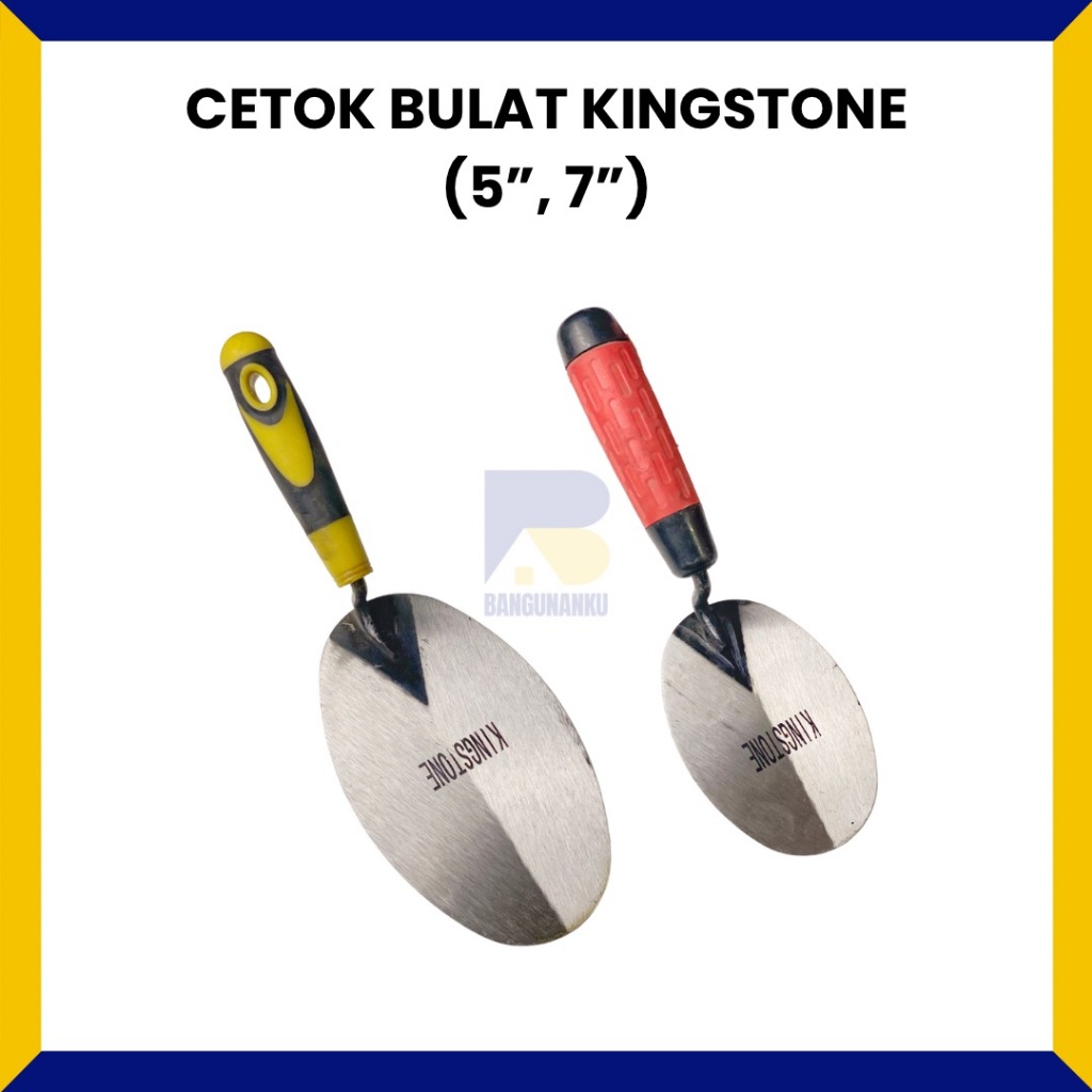 Cetok Semen Bulat Oval Kingstone Gagang Karet 5" 7"